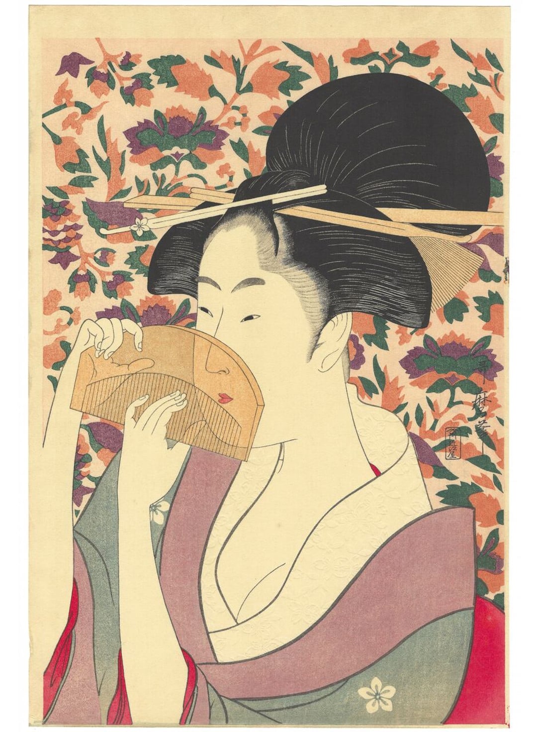 Woman Holding a Tortoise-shell Hair-comb