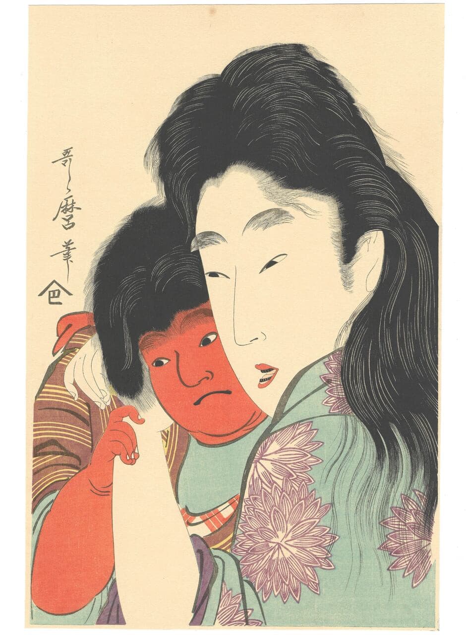 Kitagawa Utamaro, 喜多川歌麿, Yamauba and Kintaro, 山姥と金太郎, Bijin-ga
